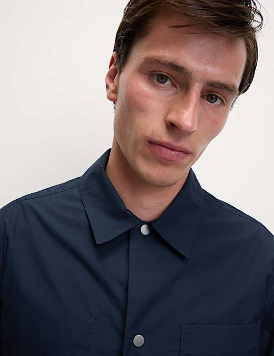 Pure Cotton Poplin Overshirt