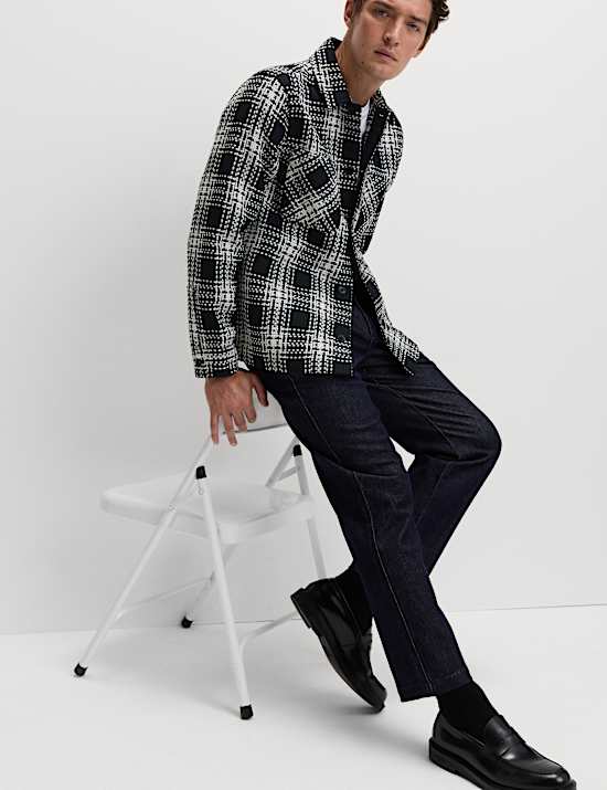 Καρό πανωφόρι σε στυλ πουκαμίσου