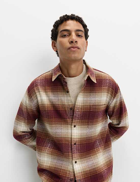 Pure Cotton Checked Flannel Shirt