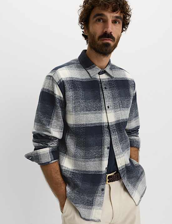 Pure Cotton Checked Flannel Shirt