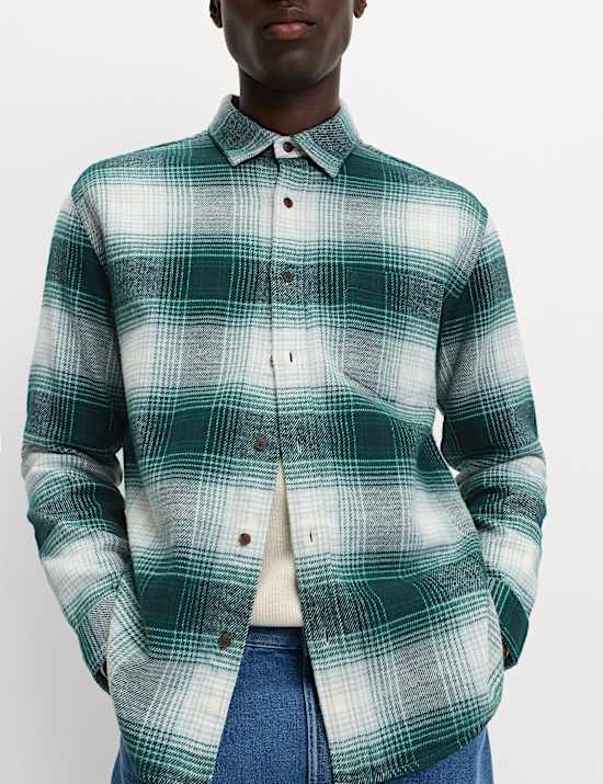 Pure Cotton Checked Flannel Shirt