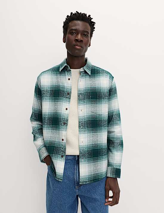Pure Cotton Checked Flannel Shirt