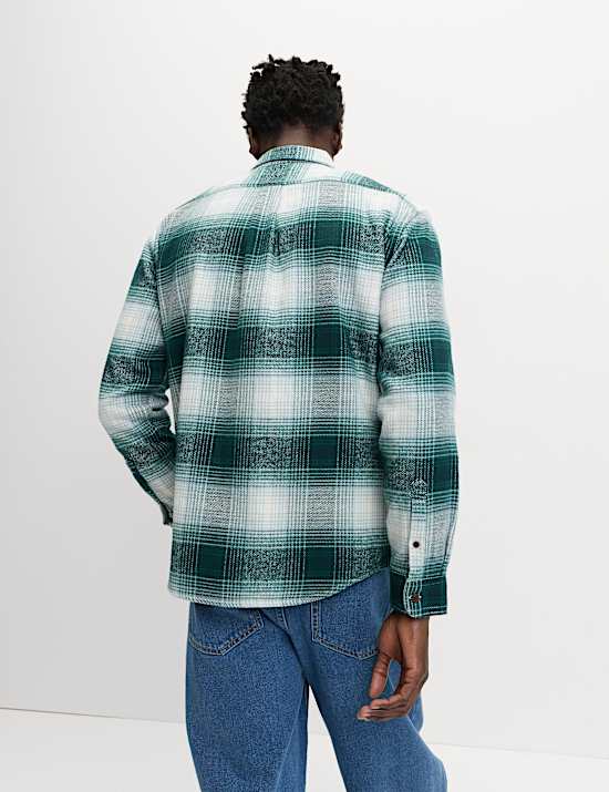 Pure Cotton Checked Flannel Shirt
