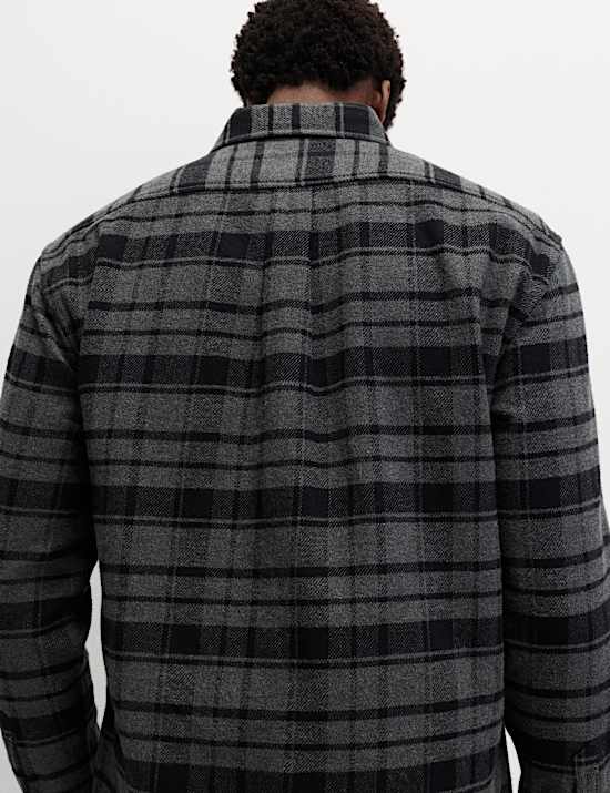 Pure Cotton Checked Flannel Shirt