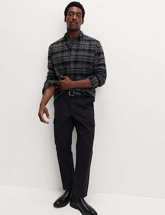 Pure Cotton Checked Flannel Shirt