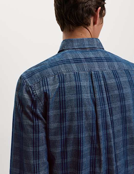 Pure Cotton Check Corduroy Shirt
