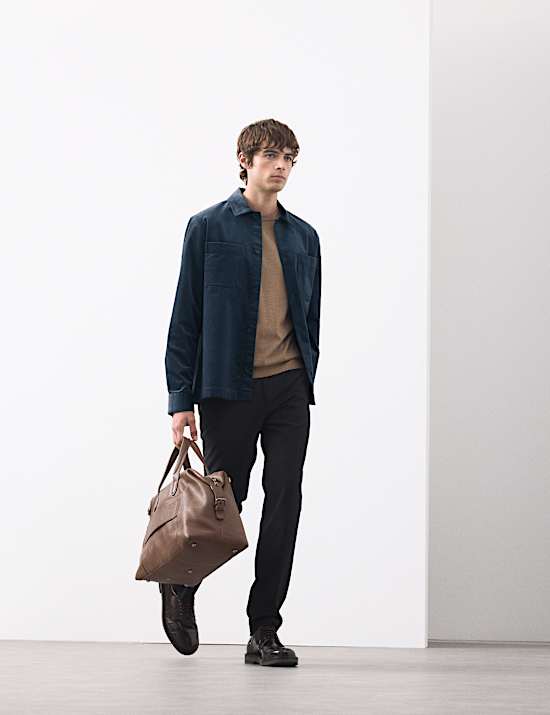 Πουκάμισο κοτλέ με κανονική εφαρμογή και υψηλή περιεκτικότητα σε βαμβάκι