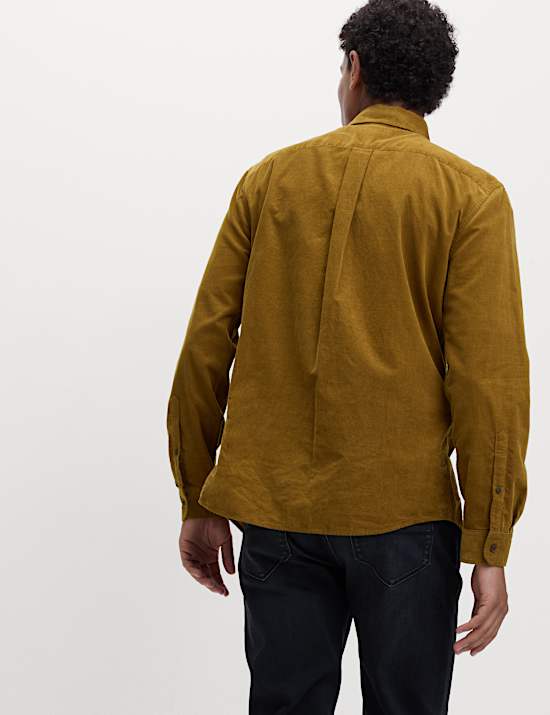 Κοτλέ πουκάμισο από 100% βαμβάκι