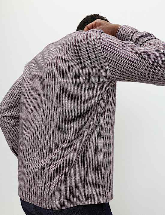 Pure Cotton Striped Flannel Shirt