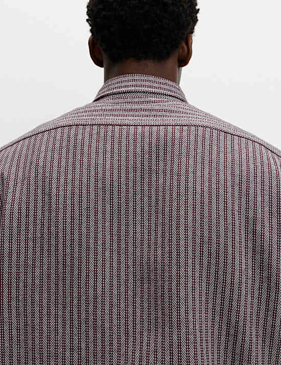 Pure Cotton Striped Flannel Shirt