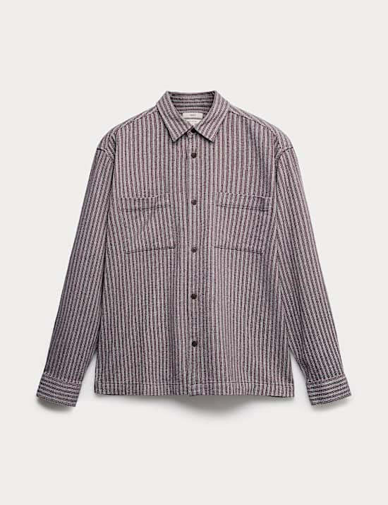 Pure Cotton Striped Flannel Shirt