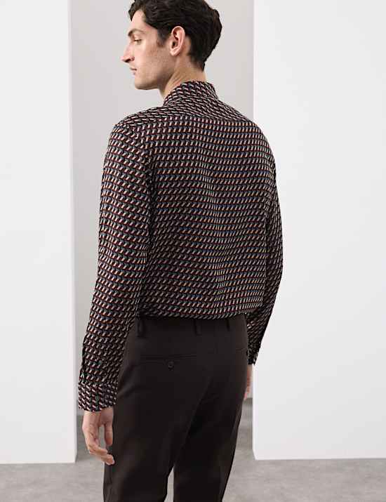 Regular Fit Geometric Print Shirt