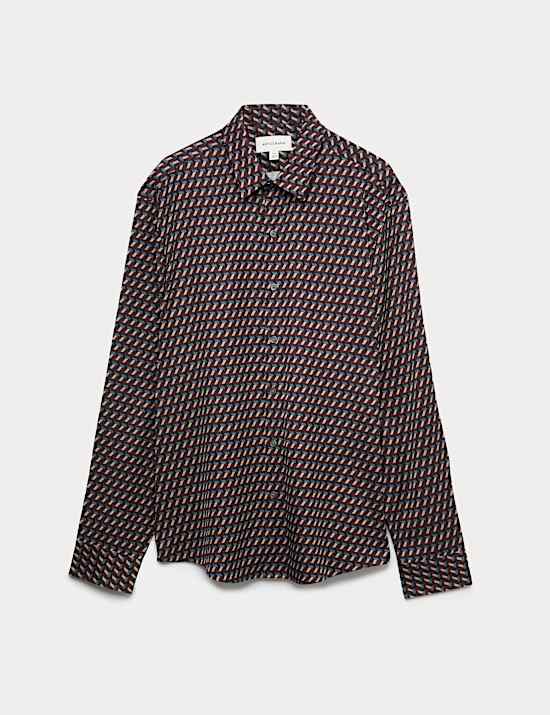 Regular Fit Geometric Print Shirt