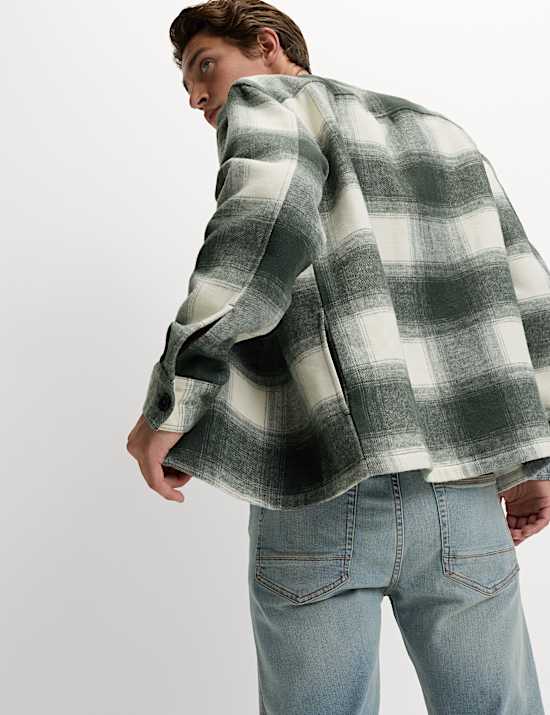 Brushed Checked Overshirt