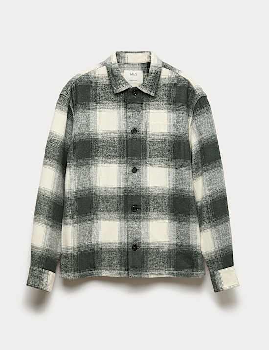 Brushed Checked Overshirt