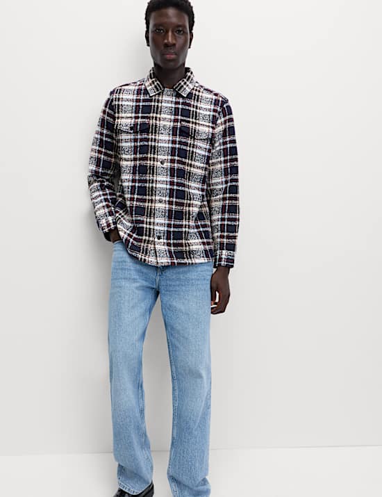 Regular Fit Checked Overshirt