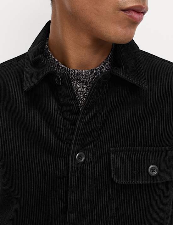 Cotton Rich Borg Lined Overshirt