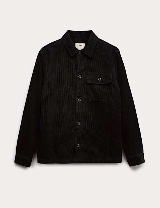 Cotton Rich Borg Lined Overshirt