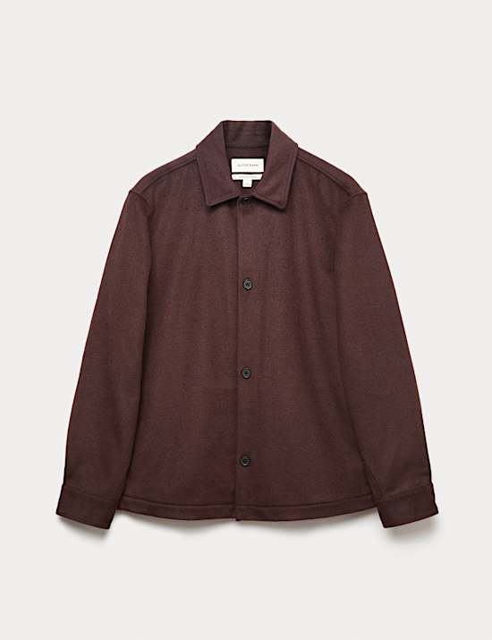 Regular Fit Wool Blend Overshirt