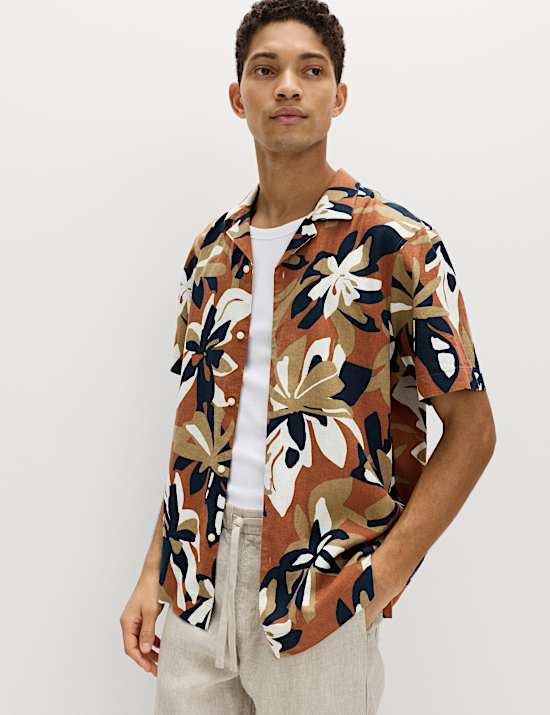 Linen Rich Hawaiian Shirt