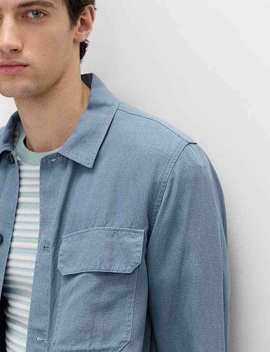 Regular Fit Lyocell Blend Overshirt