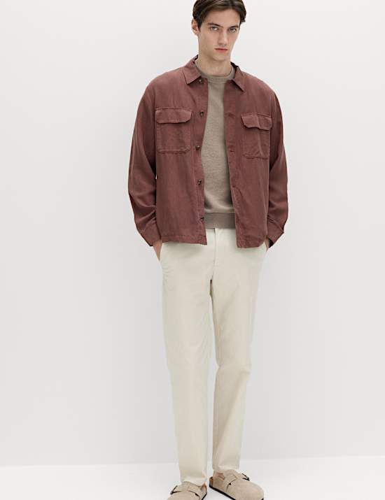 Regular Fit Lyocell Blend Overshirt