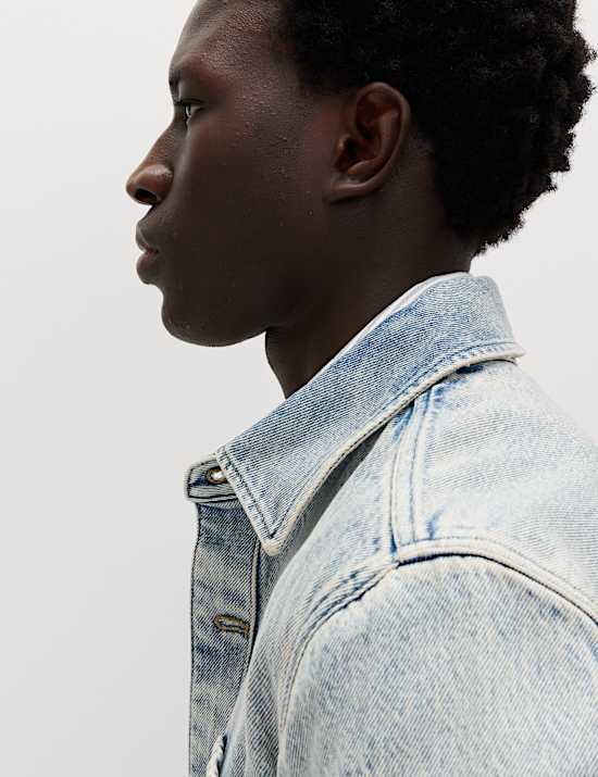 Pure Cotton Denim Overshirt
