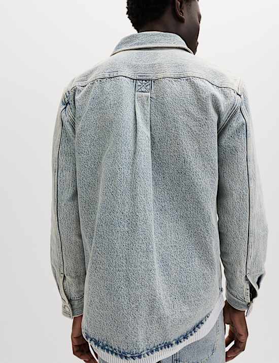 Pure Cotton Denim Overshirt