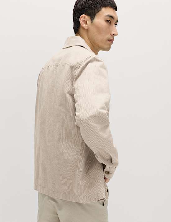 Pure Cotton Striped Overshirt