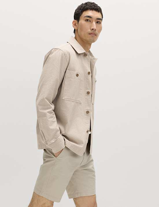 Pure Cotton Striped Overshirt