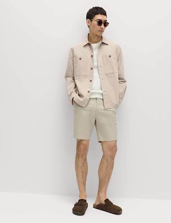 Pure Cotton Striped Overshirt