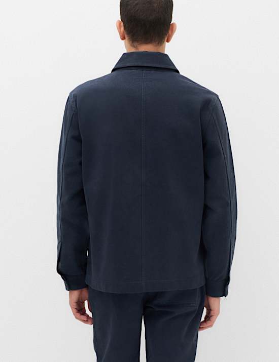 Regular Fit Pure Cotton Twill Overshirt