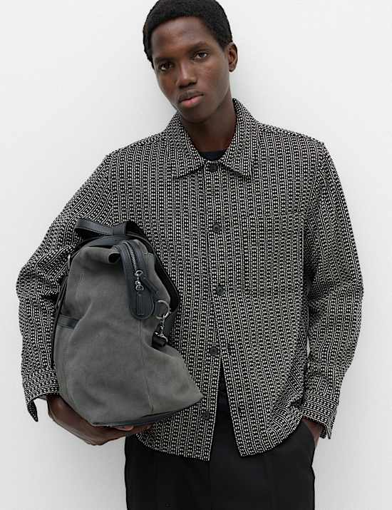 Pure Cotton Textured Overshirt
