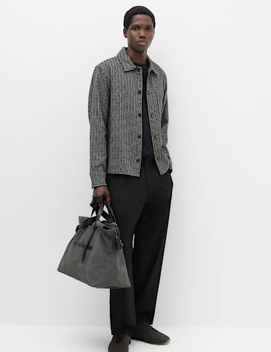 Pure Cotton Textured Overshirt