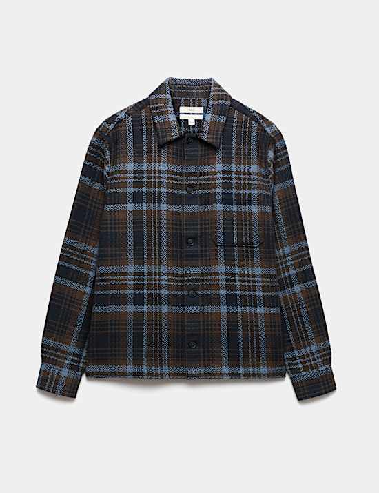 Pure Cotton Checked Overshirt