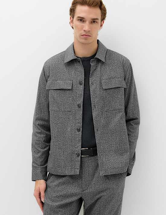 Cotton Rich Puppytooth Overshirt