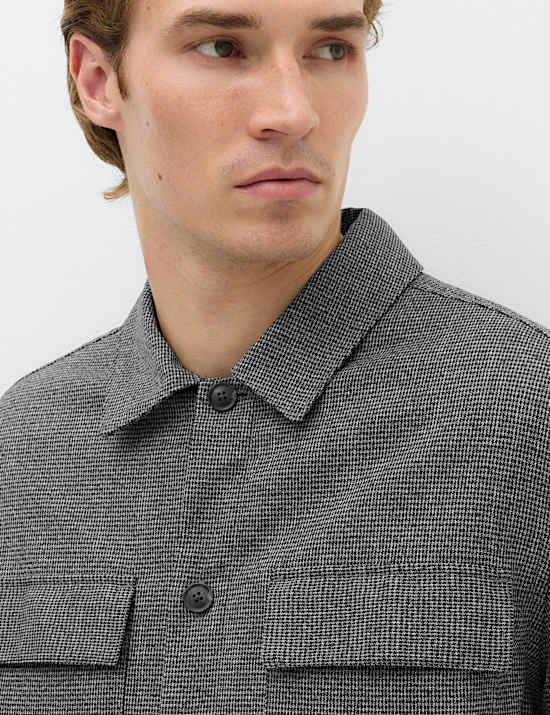 Cotton Rich Puppytooth Overshirt