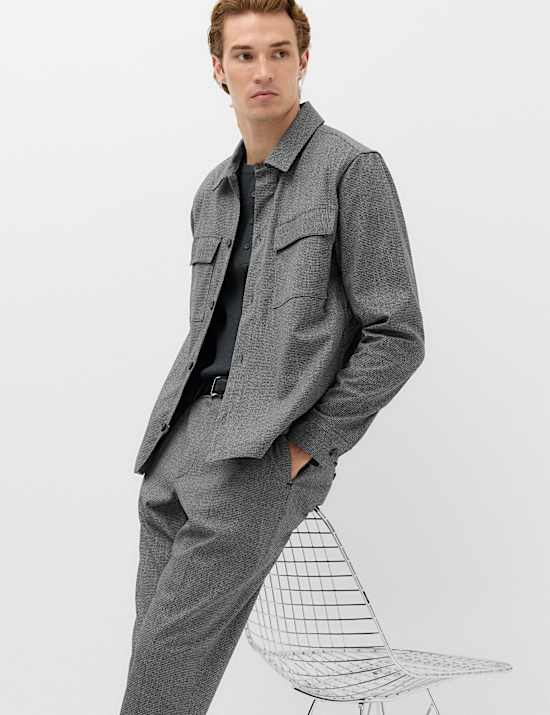Cotton Rich Puppytooth Overshirt