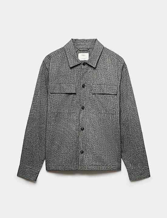 Cotton Rich Puppytooth Overshirt