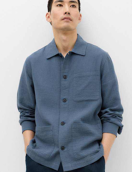 Pure Cotton Double Cloth Overshirt