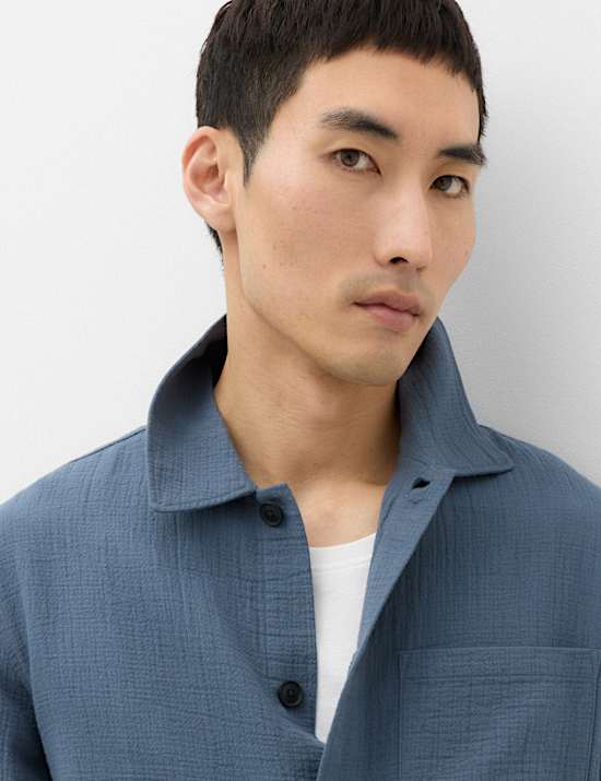 Pure Cotton Double Cloth Overshirt