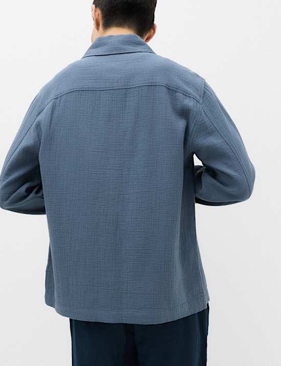 Pure Cotton Double Cloth Overshirt