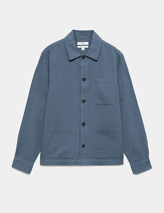 Pure Cotton Double Cloth Overshirt