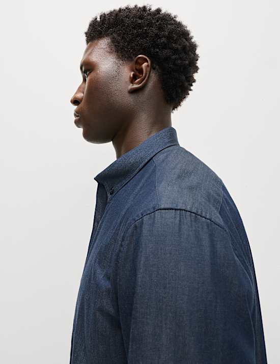 Regular Fit Easy Iron Denim Shirt