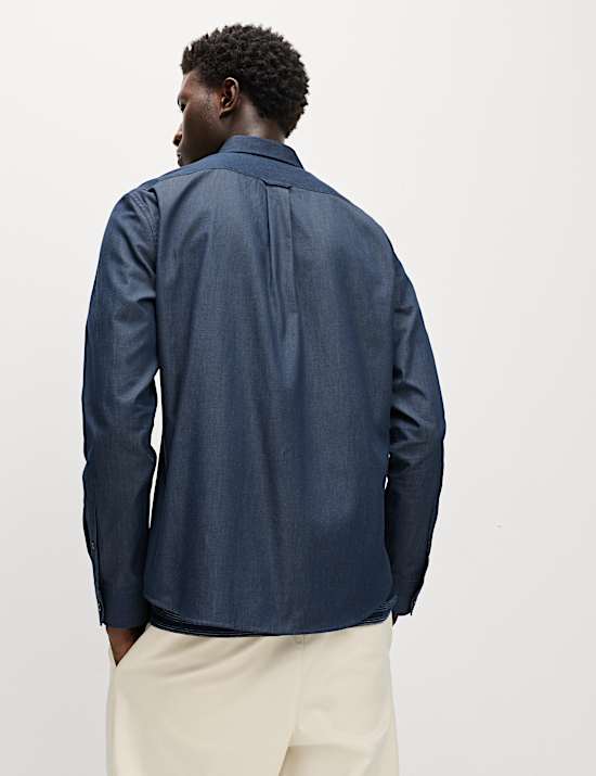 Regular Fit Easy Iron Denim Shirt