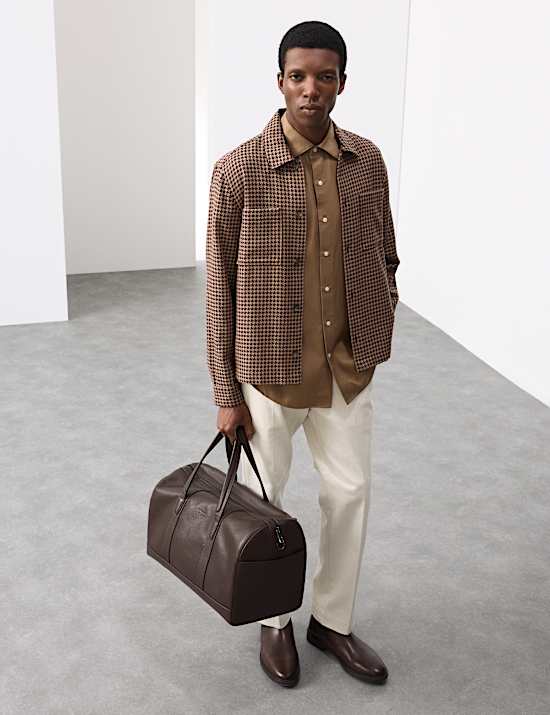 Pure Cotton Puppytooth Overshirt