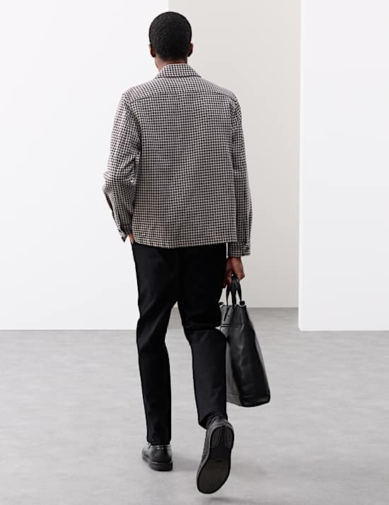 Pure Cotton Puppytooth Overshirt