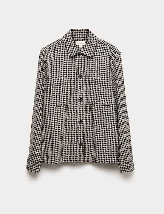 Pure Cotton Puppytooth Overshirt