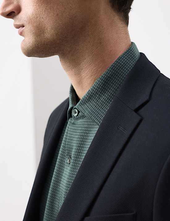 Slim Fit Easy Iron Pure Cotton Jersey Shirt