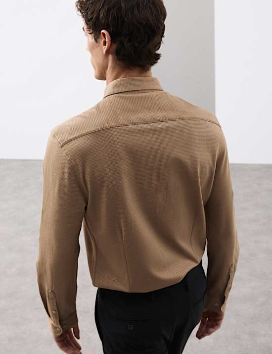 Regular Fit Easy Iron Pure Cotton Jersey Shirt